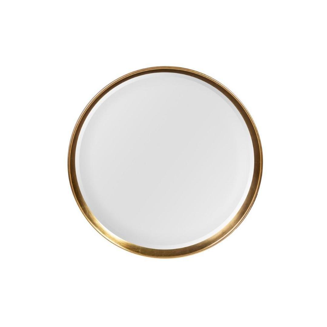 Round Beveled Wall Mirror - Gold 95cm image 0